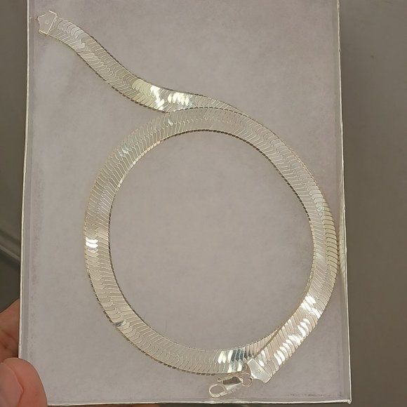 925 sterling silver herring bone